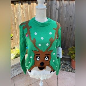 New! Cozy and fun Christmas Sweater, size Unisex, Women’s XL./Men’s Large